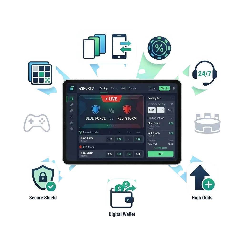 SportyBet eSports betting platform on a mobile device in Nigeria