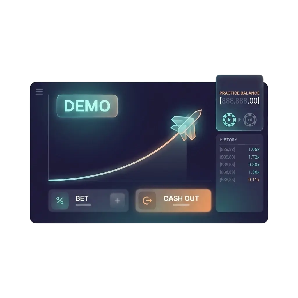 JetX demo mode interface on SportyBet with virtual credits