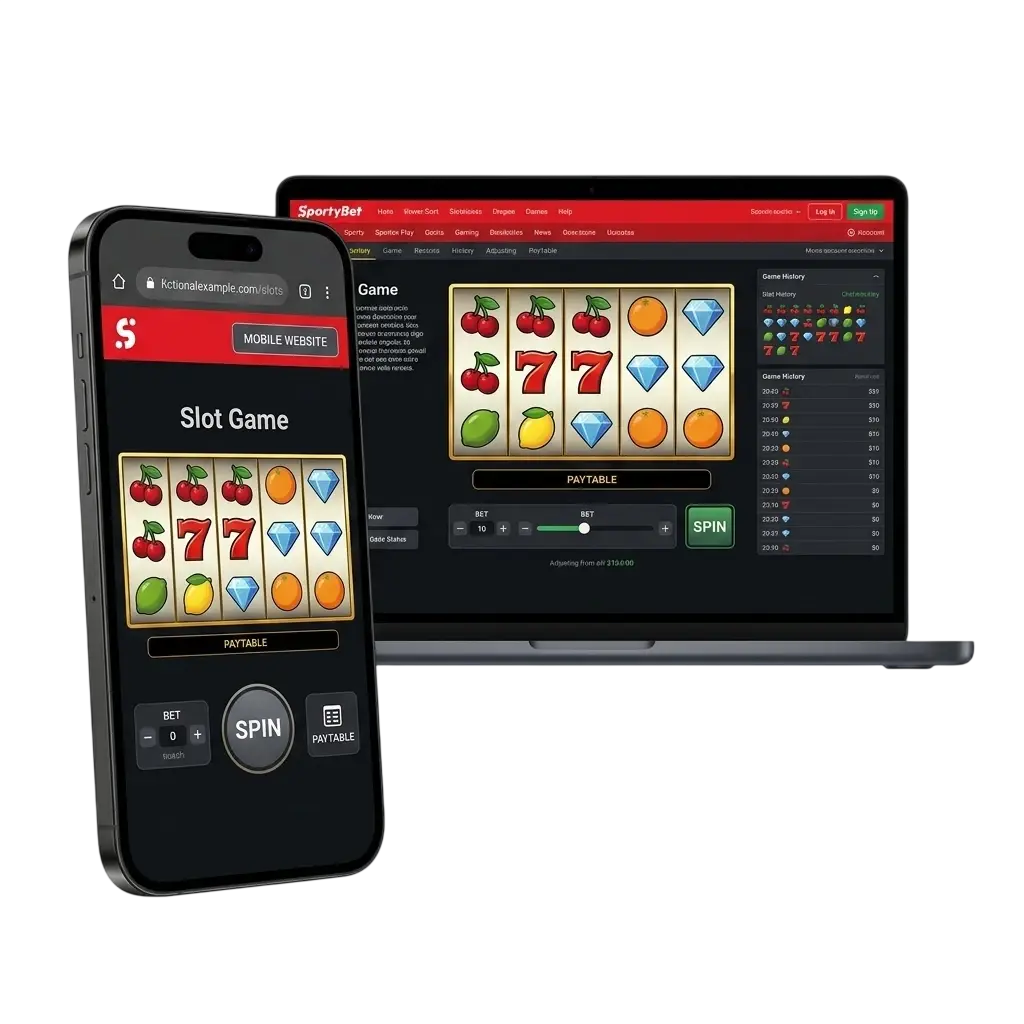 SportyBet slots on a mobile device screen