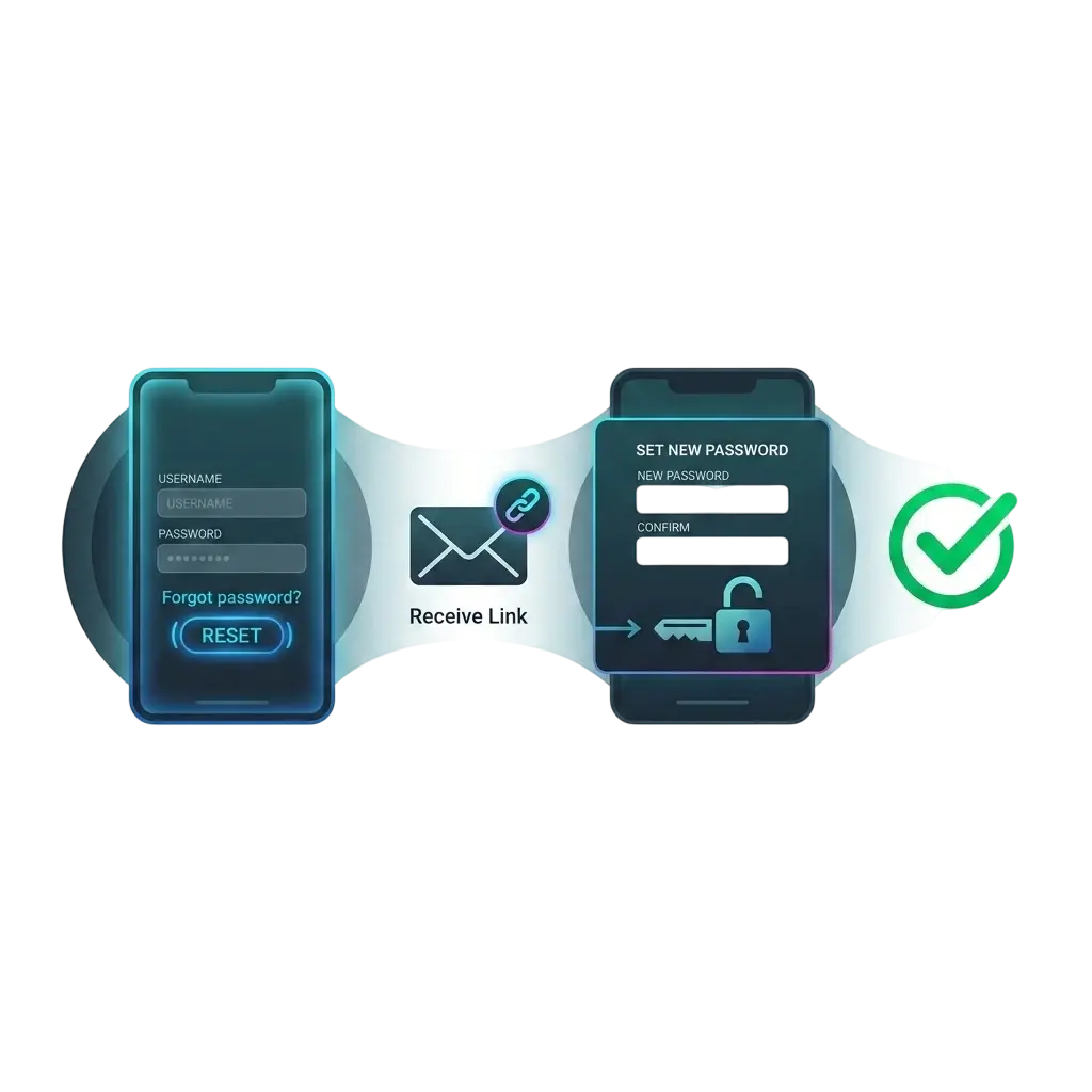 SportyBet password recovery steps on mobile app