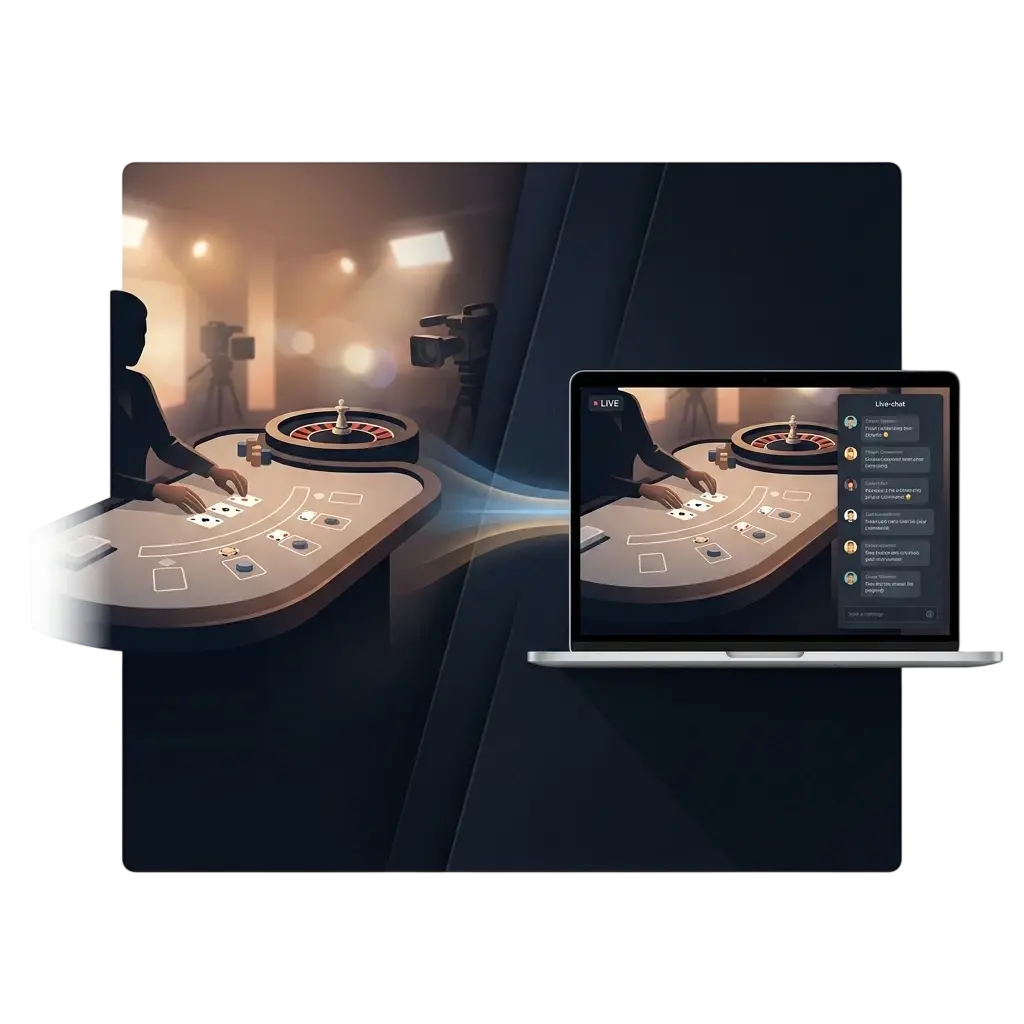 Live dealer casino table streamed on SportyBet