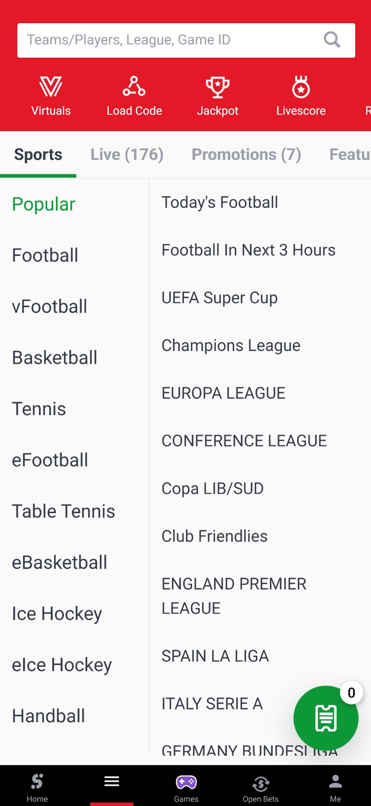 sportybet-menu-app