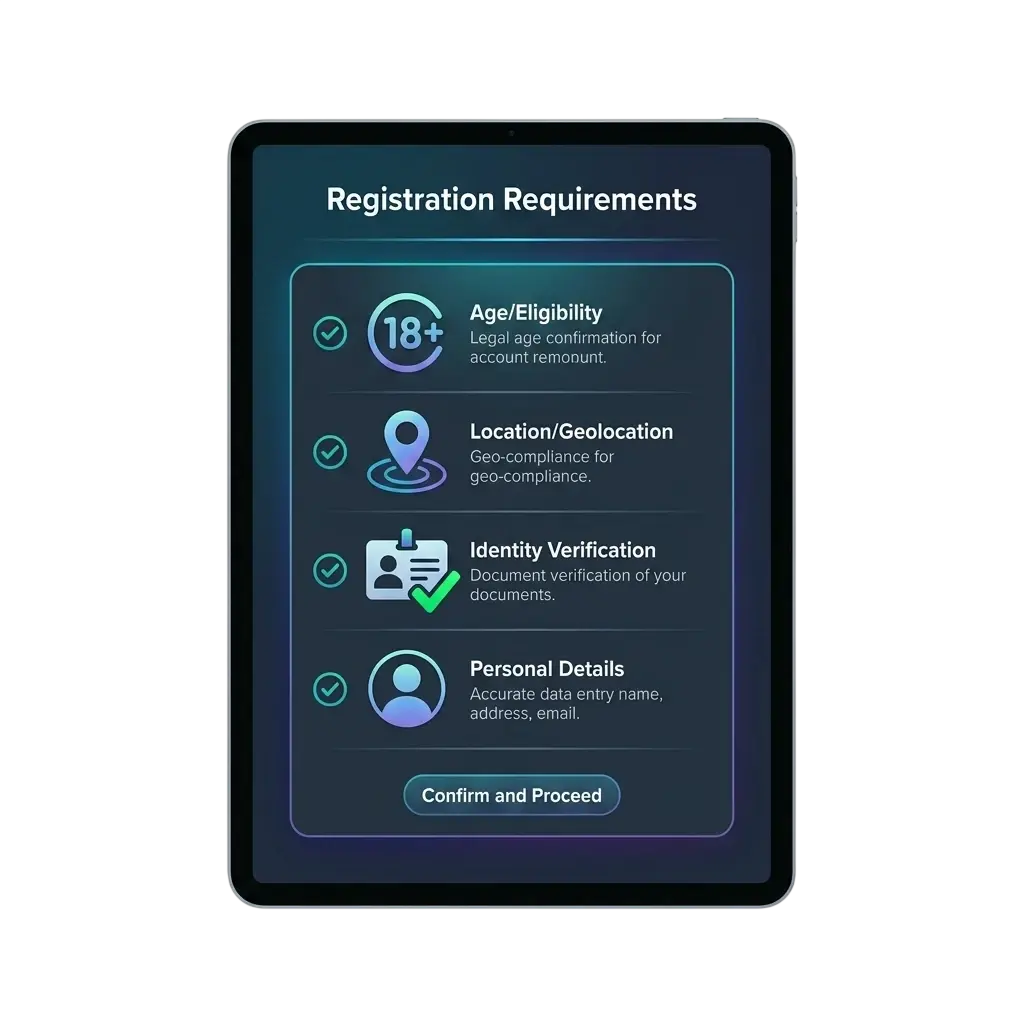 SportyBet registration requirements for Nigerian players