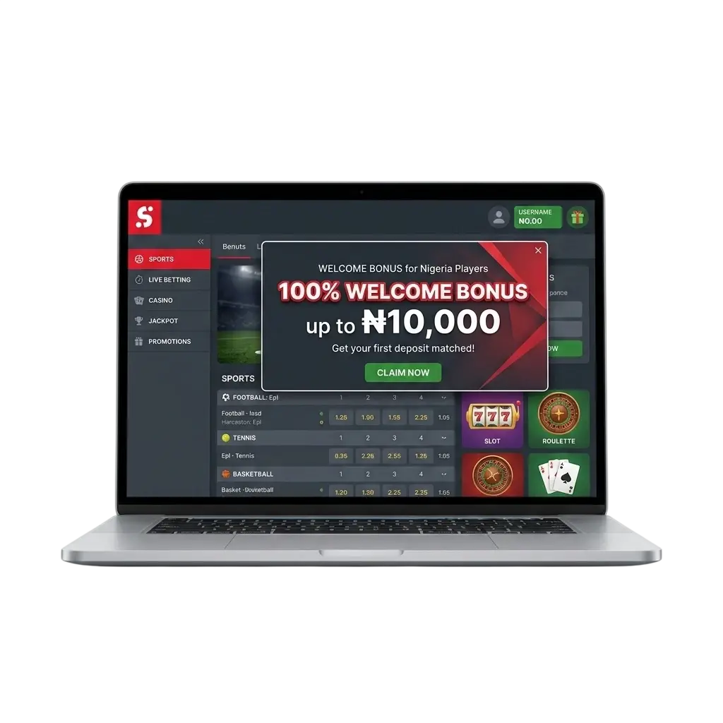 SportyBet welcome bonus offer for Nigeria players