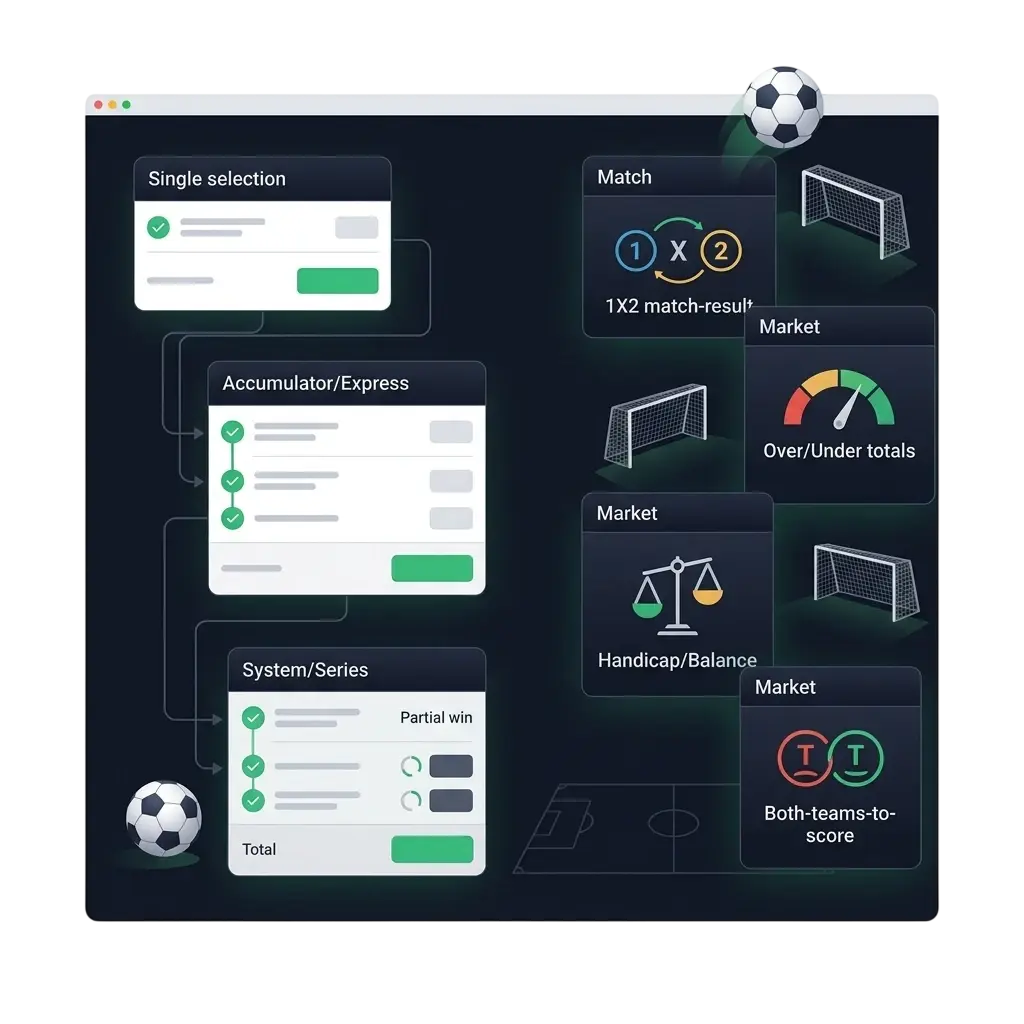 SportyBet football betting types and markets overview